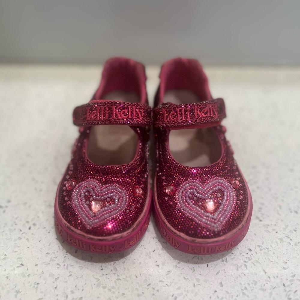 Lelli Kelly Kids' Sparkling Pink Heart Dress Shoes